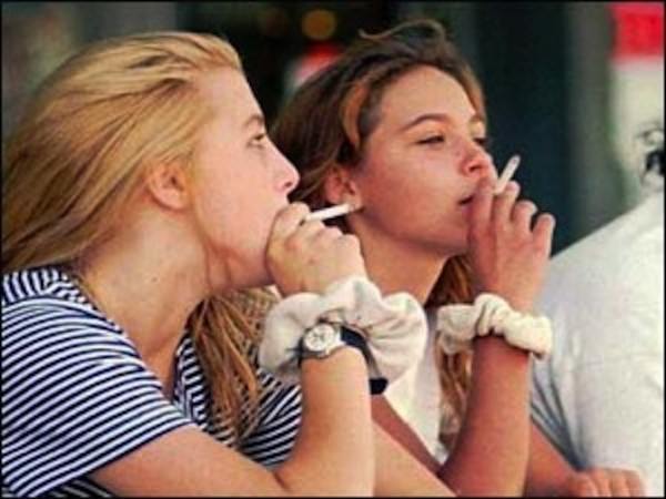 Динамика распространенности курения среди учащихся в США